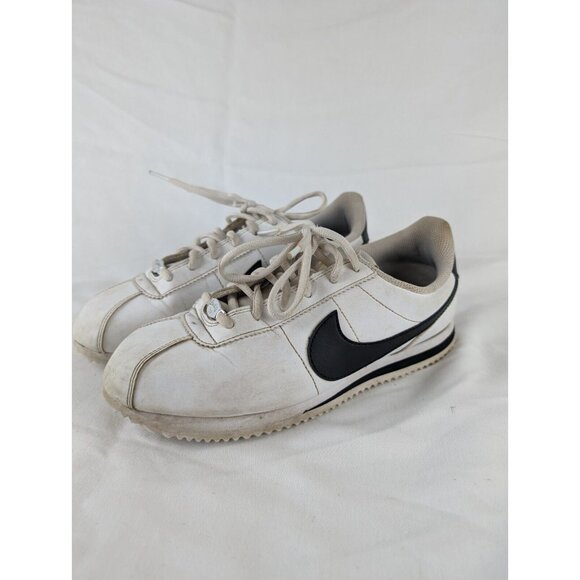 NIKE Cortez 72 904764 102 White Black Shoes Sneakers KIDS Size 7Y Women size 8.5 - Picture 1 of 7